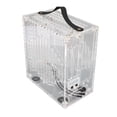 thumbnail image 1 of Mini Portable ITX Computer Case, Full Transparent DIY Desktop Case 2.5 Inch SSDs Compact Mini ITX Case with Handle, 1 Cooling Fan for 170x170mm Motherboard, 1 of 7