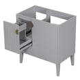 thumbnail image 1 of Clearance! 30" Bathroom Vanity without Sink, Base Only, Bathroom Cabinet with Doors and Drawer, Solid Frame and MDF Board, Grey, 1 of 9