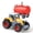 Orange, variant on Blue Miniature Tractor Toy With Friction Power For Realistic Farm Simulation Play