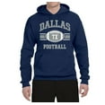 thumbnail image 2 of Wild Bobby City of Dallas DAL American Football Fantasy Fan | Mens Sports Hooded Sweatshirt Graphic Hoodie, Navy, Small, 2 of 3
