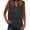 Black, variant on Womens Sleeveless Top V Neck Button Down Blouse Casual Loose Fit Shirt Functional Pocket Base Layer Versatile Summer Tank Top