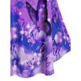 thumbnail image 4 of Más el tamaño de la mariposa de Criss Cross Tank Top Rosegal Camisetas sin mangas de talla grande, 4 of 5
