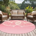thumbnail image 4 of Happy Valentine's Day Round Area Rug 8Ft Washable Large Circle Rugs for Living Room Dorm, Pink Shining Love Heart Romantic Non-Slip Carpet Floor Mats Indoor Outdoor Carpet Runner Aesthetic Home Decor, 4 of 8