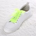 thumbnail image 2 of 2 Pares Cordones Planos De Zapatos Transparentes Hilado De Nieve De 2,5 Cm De Ancho Para Zapatillas De Deporte Verde Claro 70cm / 28 pulgadas Unique Bargains Cordones, 2 of 6