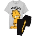 thumbnail image 1 of Garfield Mens Pyjamas Adults Lazy Monday Cat Movie T-Shirt Trousers Pjs Large, 1 of 5