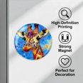 thumbnail image 3 of Round Fridge Magnets, 1Pcs 2.2in Cute Refrigerator Magnets Decorative for Whiteboard, Classroom, Locker, Kitchen, Birthday Gifts - Pop - Art - Style Giraffe Art, 3 of 6