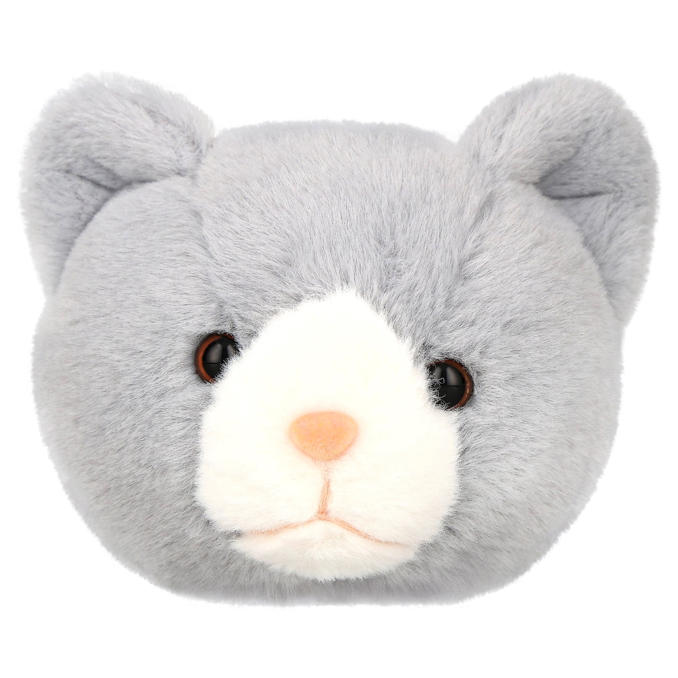 Pen+Gear Mini Plush Cat Bag Charm, Gray and White