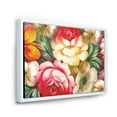 thumbnail image 3 of Designart 'Red and Yellow VIntage Flowers' Traditional Framed Canvas Wall Art Print, 3 of 5