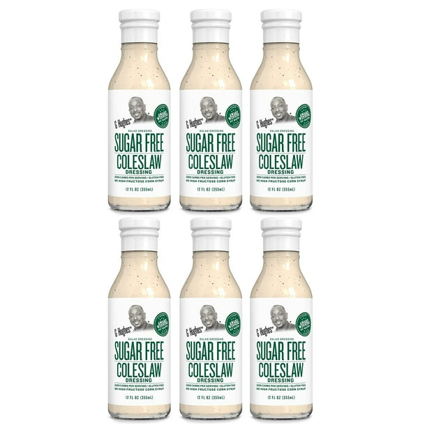 G Hughes' SugarFree Salad Dressings Coleslaw Size 6 Bottles