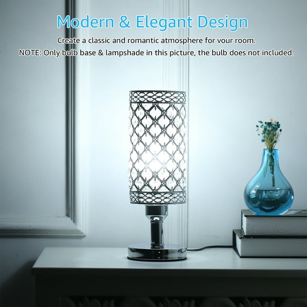 Modern Crystal Table Lamp Glam For Bedroom Living Room Study Com Modern Crystal Table Lamp Glam, Glam Crystal Table Lamp