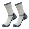 thumbnail image 2 of D-GROEE Winter Socks Men's Winter Sports Socks Mid-tube Thickened Soft Anti-slip Elastic Patchwork Color Matching No Odor Basketball Football Jogging Socks-Light Grey, 2 of 7
