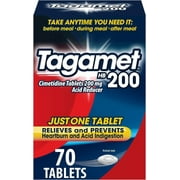 Tagamet HB 200 mg Cimetidine Acid Reducer and Heartburn Relief, 70 Count
