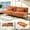 Orange, variant on Gewnee 70"Convertible Futon Sofa Bed,Upholstered Futon Couch with 5 Adjustable Backrest Angles,Split-Back Design,Loveseat Couch for Living Room,Office.Navy Blue