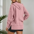 thumbnail image 5 of Women's Casual Hooded Sweatshirt Soft Comfortable Pullover Hoodie For Everyday Wear Basic Loungewear Lightweight Versatile Women's Lounge Sets Haut Ete Femme, 5 of 7
