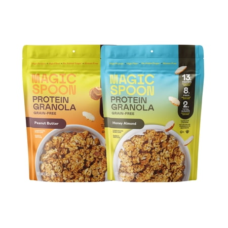 Magic Spoon Protein Granola Variety 2 Pack - Honey Almond, Peanut Butter