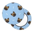 thumbnail image 2 of Fotbe french Bulldog Face Stool Covers Round,Waterproof Round Bar Stool Covers Bar Chair Covers Washable Stool Cushion Slipcover for 12-14 Inch Chair-, 2 of 7
