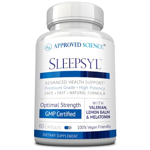 Approved Science Sleepsyl - Sleep Supplement - Valerian Root, Lemon Balm, Melatonin, Chamomile, L-Ornithine - Vegan, 60 Capsules (Pack of 3)