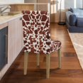 thumbnail image 4 of COEQINE Chair Covers for Dining Chairs, Removable Kitchen Parsons Chair Slipcovers Universal Fit Washable Furniture Protector for Stain & Scratch Protection, Set of 1, Cow Print Beige Brown, 4 of 7