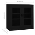 thumbnail image 4 of vidaXL Armoire de Bureau Noire 90x40x90 cm Acier, 4 of 5