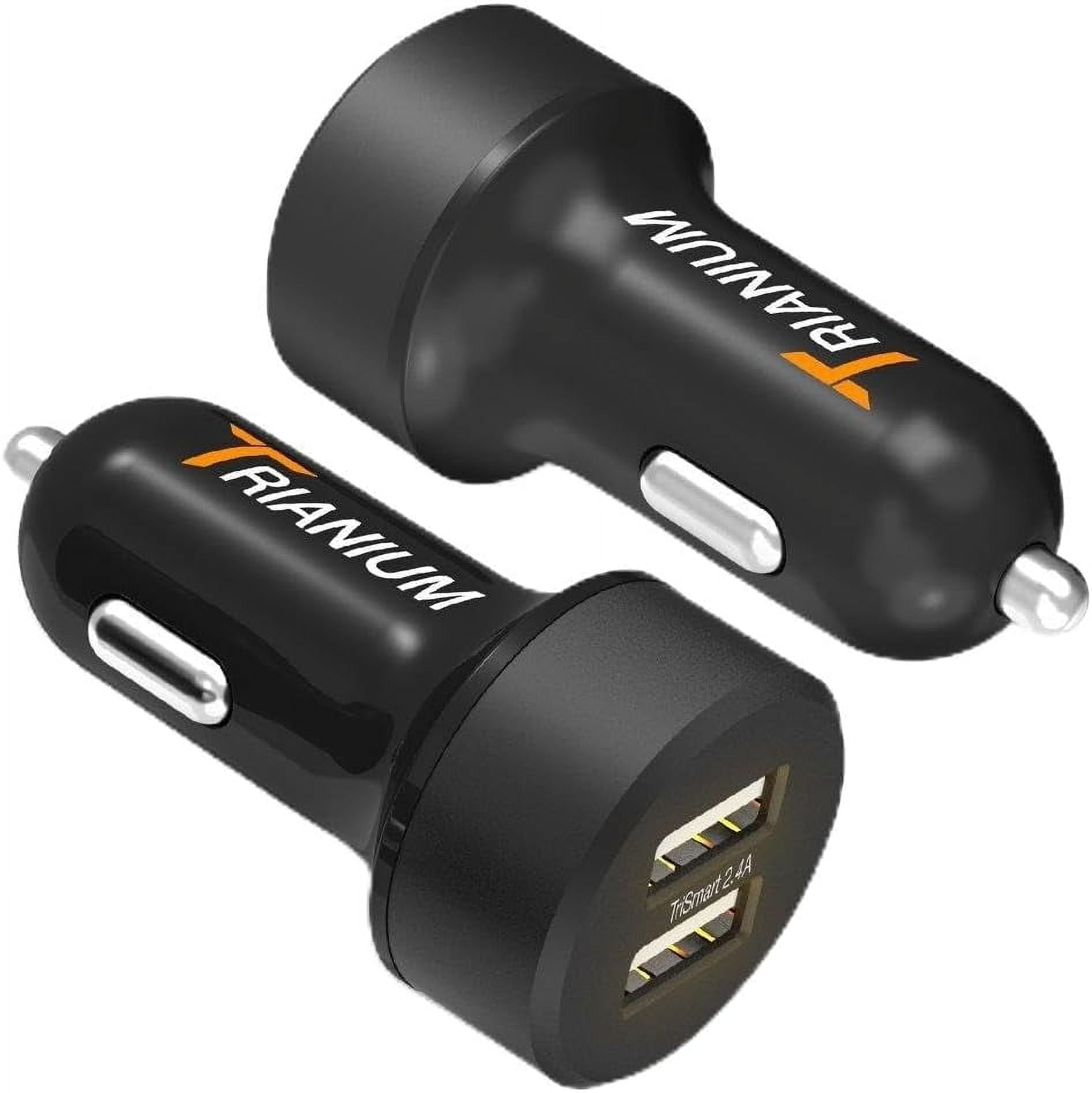 RGHJAR-Car Charger 24W (2 Pack) Dual Charger Adapter, AtomicDrive SmartUSB Compatible iPhone 12 11 Pro Max/XR/XS Max/X/8/7/6s/6 Plus, iPad Pro/Air2/Mini,Galaxy S20,Note,LG,Nexus,HTC,Huawei,and More