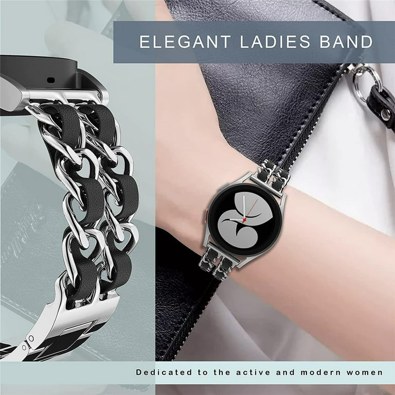 Leather Metal Band Compatible With Amazfit Bip 5 Band Stainless Steel Metal Cowboy Chain Style Replacement for Band Amazfit Bip 5 Walmart
