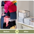 thumbnail image 3 of 4PCS Wardrobe Clothes Organizer 7 Grids, Closet Organizers and Storage Baskets, Clothing Storage Bins,Washable Foldable Drawer Clothes Compartment Storage Box for Bedroom Dorm Room, 3 of 9