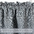 thumbnail image 2 of DriftAway Frances Linen Blend Blackout Valance Rod Pocket Window Curtain Valance, 50" x18", Gray, 2 of 7