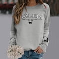 thumbnail image 2 of HUITKMM Chandails à Capuchon pour Femmes Automne Hiver Mode Imprimé Manches Longues Col Rond Chandail Décontracté Chandail Blouse Doux Confortable Tenue Quotidienne L, 2 of 5