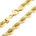 thumbnail image 4 of Nuragold 10k Real Yellow Gold 8mm Rope Chain Diamond Cut Necklace (20"-30") Italian Jewelry for Men, 4 of 10
