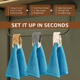 thumbnail image 4 of Boho Towel Holder Ring, 3Pcs Handmade Crochet Dish Towel Holder for Kitchen & Bathroom, Decorative Boho Kitchen, 4 of 6