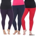 thumbnail image 4 of White Mark Women's Pack of 3: Women's Plus Size Leggings, 4 of 8