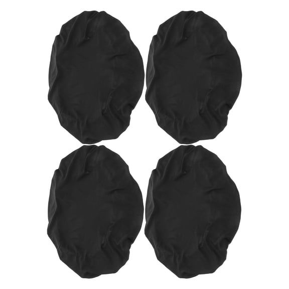 CTIRCHIU Black Polyester Chair Seat Covers for Home Comfortable and Protective 4Pcs
