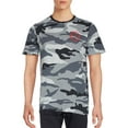 thumbnail image 1 of TRUE RELIGION T-SHIRT à Col Rond en Coton Camouflage Gris Discharge ( TP ), 1 of 2