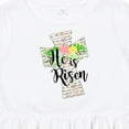 thumbnail image 4 of Inktastic He is Risen Cross with Script and Flowers Girls Toddler Dress, 4 of 5