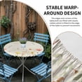 thumbnail image 5 of Watercolor Wildflowers Fitted Tablecloth with Elastic Edged, Round Table Cloth for Dining Table, Farmhouse Country Botanical Flowers Waterproof Oil Proof Table Cover for Indoor Outdoor 55"-60", 5 of 8