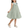 thumbnail image 2 of Dxzfnsa Princess Girls Dresses Girls Fashion Halter Neck Sleeveless Solid Color A-line Mesh Dresses Summer Comfortable Flared Swing Dresses, 2 of 5