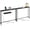 Ebony Black and Ink Black, variant on Set of 2 Slim Console Tables with Power Outlets - Behind Couch Sofa Tables with USB Ports & Hooks, Easy Assembly, Rustic Brown