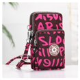 thumbnail image 1 of Woman‘s Cell Phone Bag with Large Capacity Wrist Strap Prints Design for Outdoor School Office Commute, 1 of 2