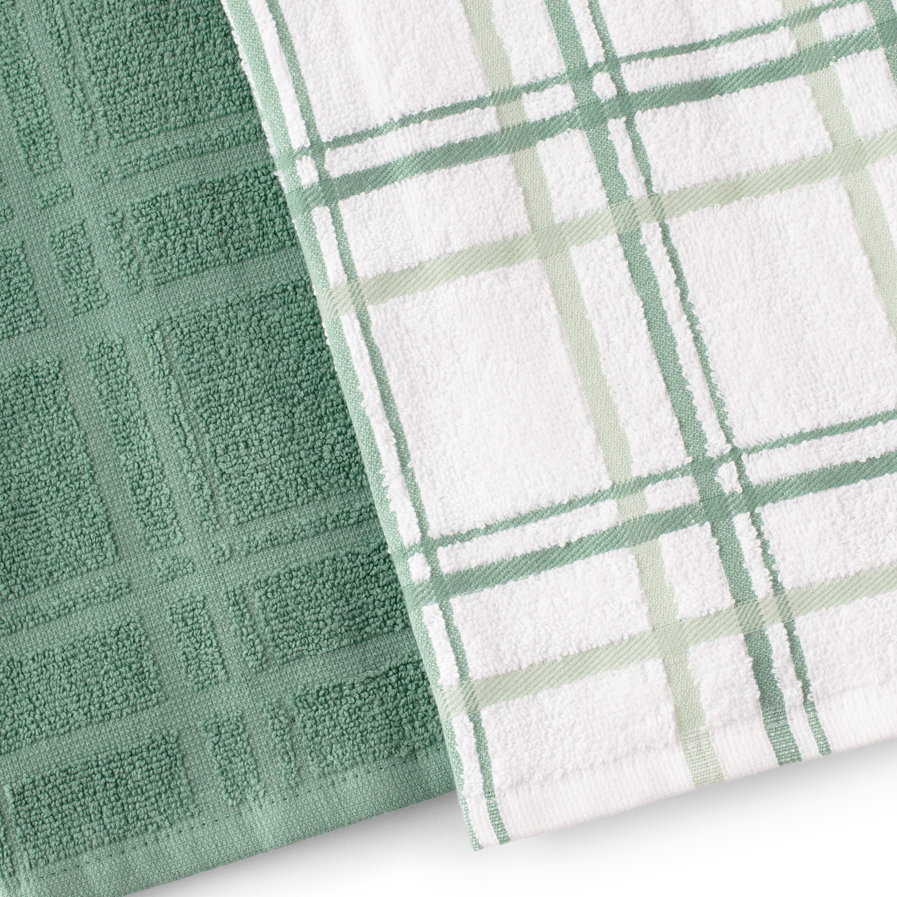 JasmineM Mint Green Kitchen Towels Set of 3, Funny Dish Towels for Kitchen  Decorative, Absorbent Hand Towels for Barthroom Home Decor, Geometric Tea