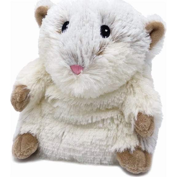 Warmies 9” Hamster Jr. Stuffed Animal, Microwavable Heated Plushie and Weighted Soft Plush Toys