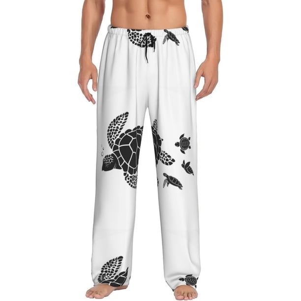 Balery Family Of Sea Turtles Pantalones de pijama para hombre, pijama ultraligero, pantalón de descanso-XX-Large