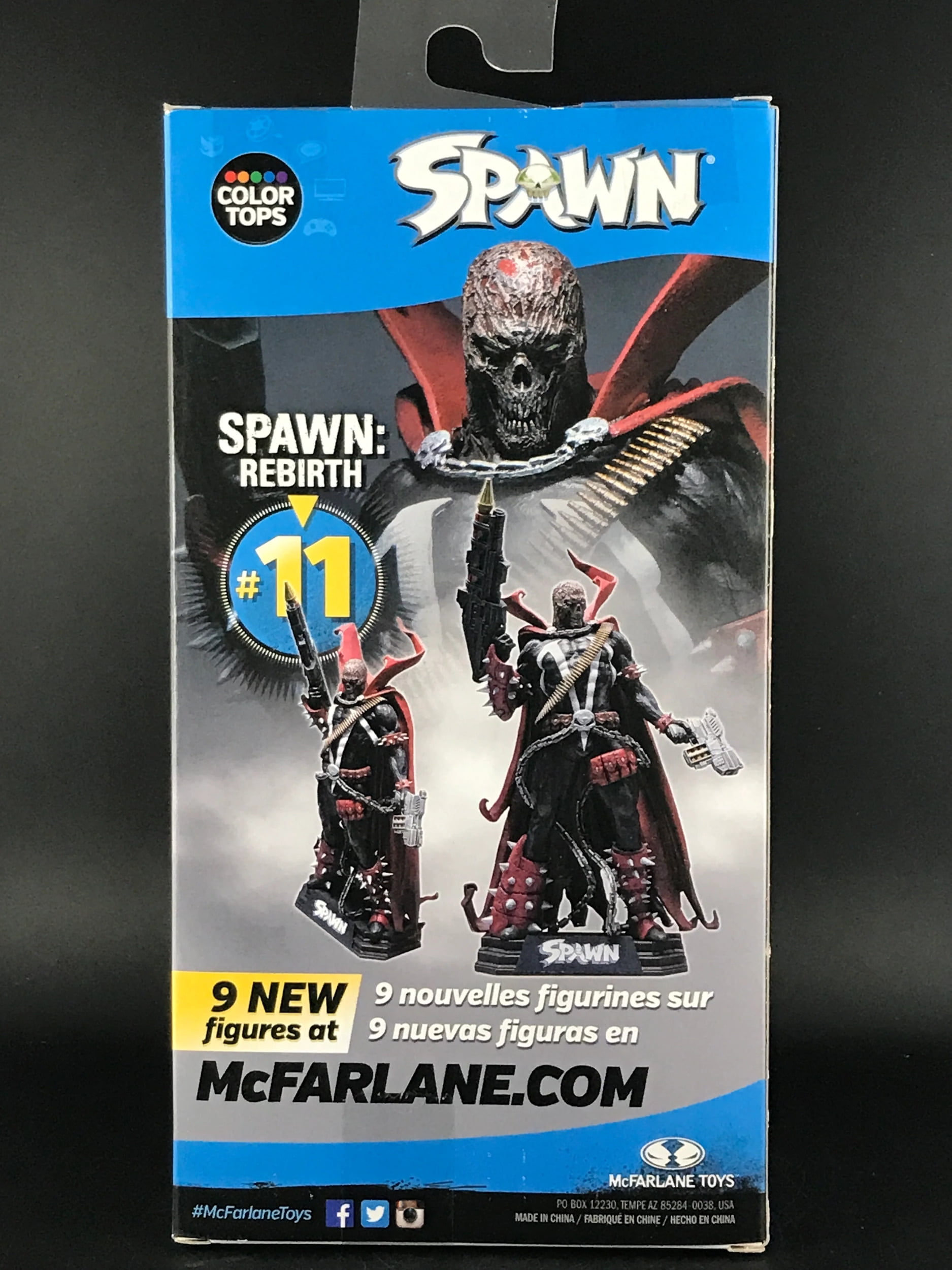 McFarlane Color Tops Blue Wave Spawn Action Figure Unmasked