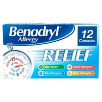 Allergy Relief Fast-Acting Antihistamine Hayfever 12 Capsules