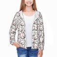 thumbnail image 3 of Cauagu Cute Baseball Print Sun Protection Jacket for Teen,Full-Zipper Long Sleeve Sun Shirts with Pockets UV Hoodie Shirts Outdoor Athletic Jacket-X-Large, 3 of 7