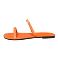 thumbnail image 3 of LIANGP Women's Sandals Color Shoes Sandals Candy Spring Women's Solid Summer Simple Straps Fashion Flat Casual And Women's Sandals Shoes Orange Size 8, 3 of 5