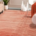 thumbnail image 2 of Modern Abstract Line Design Indoor Area Rug, 8' x 10', Coral, 2 of 6