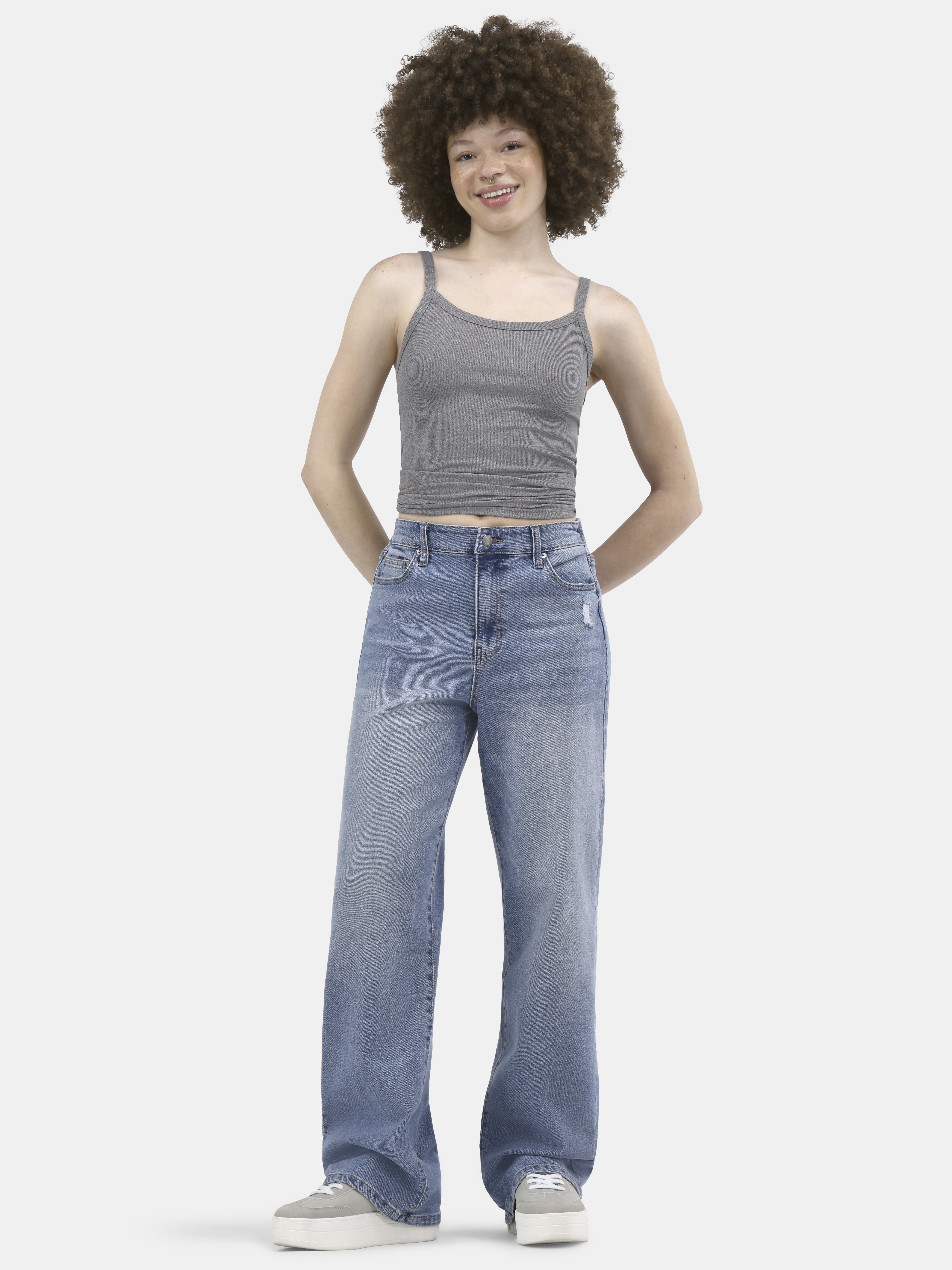 No Boundaries Ribbed Cami Top, Women's XXS-XXL