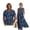 Blue Jellyfish, variant on FOR U DESIGNS Blue Sea Wave Print Matchable Couple Clothes Set Linen-Like Men's Casual Button Down Shirt and Women's Sleeveless Dress with Pockets