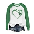 thumbnail image 4 of Ohufall Long Sleeve Shirts For Women, Spring Patchwork St. Patrick's Day Printed Round Neck Casual Loose Tee Pullover Women Tops, 4 of 4