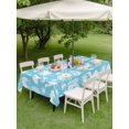 thumbnail image 4 of Outdoor Tablecloths with Umbrella Hole & Zipper, Tropical Plants Rectangle Tablecloth 52x70 Inch, Summer Modern Abstract Camels Sky Blue Waterproof Table Cloth, Patio/Pool/Picnic Table Covers, 4 of 8